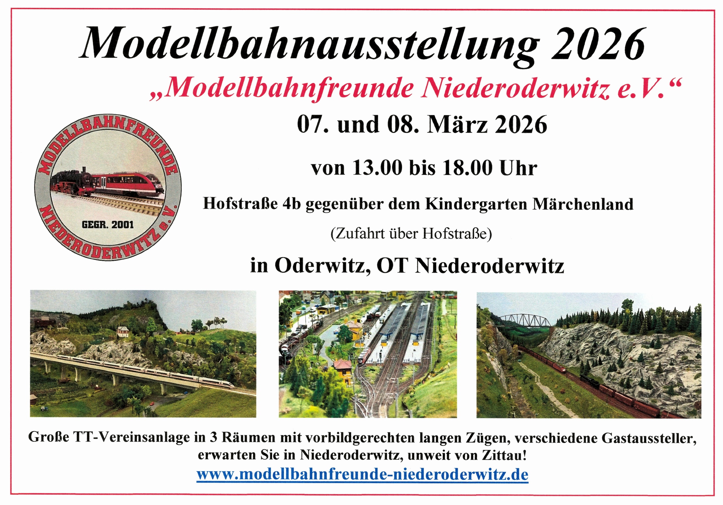 Werbung 2026 Modellbahnausstellung 2025